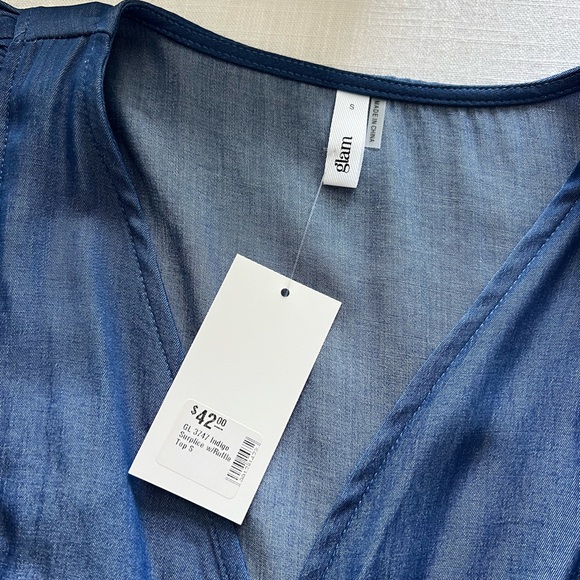 Indigo Surplice with Ruffle Top - Picture 2 of 2